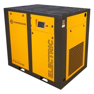 Винтовой компрессор с частотным регулированием производительности и двигателем на постоянных магнитах ET SL 75-13 VS PM (IP55)